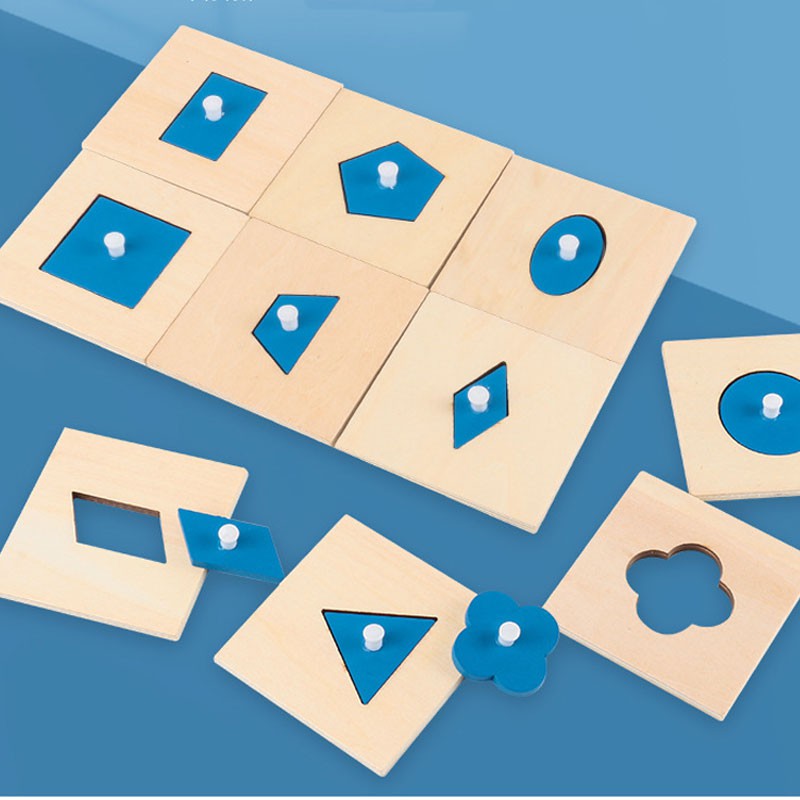 Bộ 10 thẻ hình học cơ bản - Giáo cụ Montessori