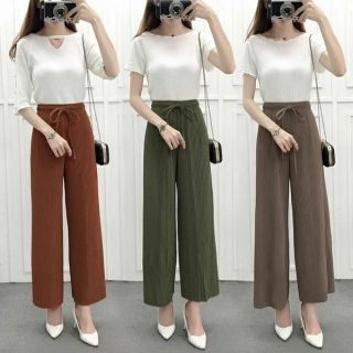 Quần ống rộng xếp li