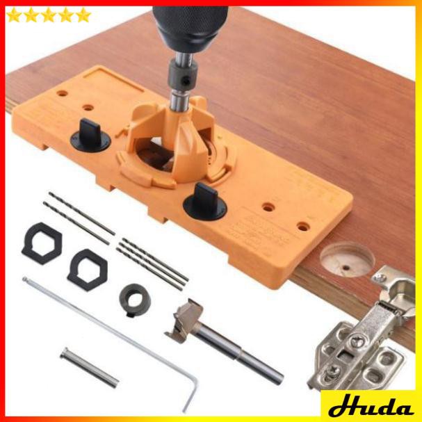 Bộ cữ khoan bản lề bật, Dụng cụ định vị khoan lỗ lắp bản lề giảm chấn - đồ làm mộc