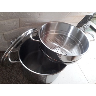 Nồi hấp/Xửng hấp inox 2 tầng dùng được cho bếp từ
