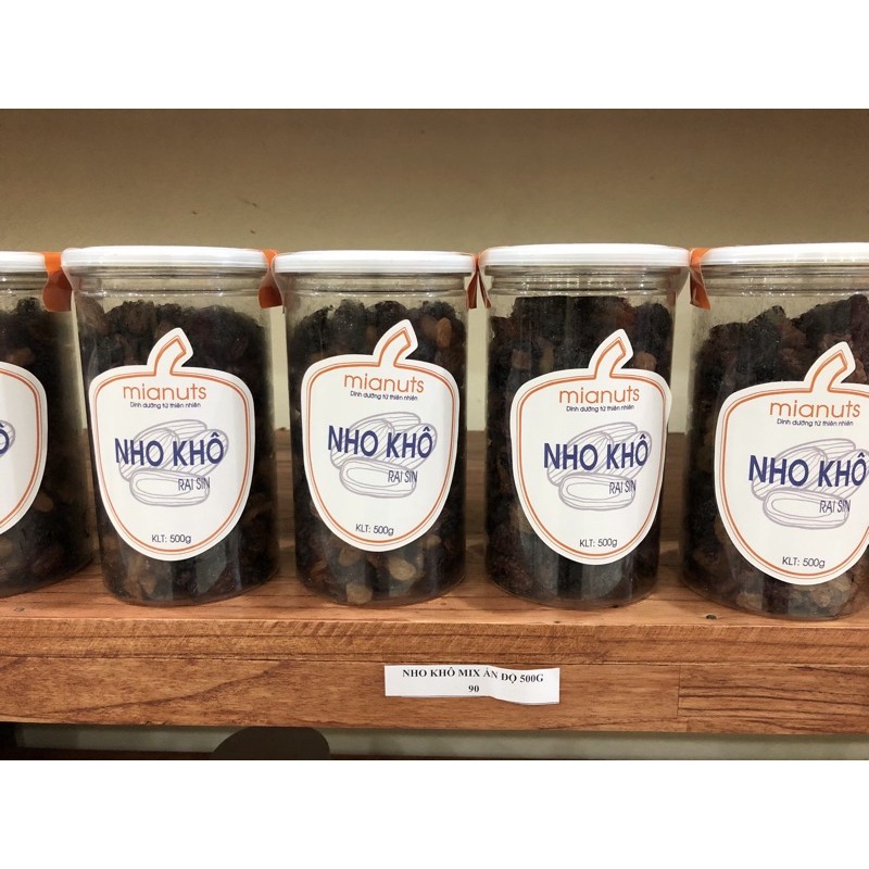 500g Nho Khô Ấn Độ Nho Xanh Không Hạt Chua Chua Ngọt Ngọt Dễ Ăn Mianuts