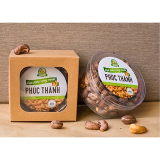 HẠT ĐIỀU RANG MUỐI NGUYÊN HẠT CÒN VỎ LỤA HỘP 250gr