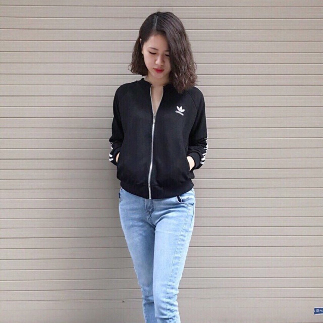 Áo khoác da lộn adidas