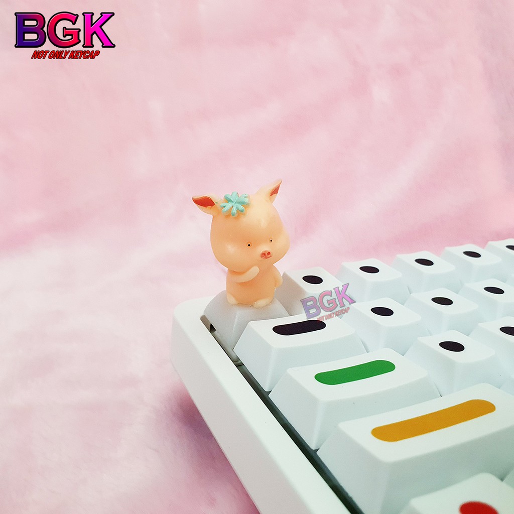 Keycap lẻ hình những chú heo dễ thương Cute Pigs Artisan keycap