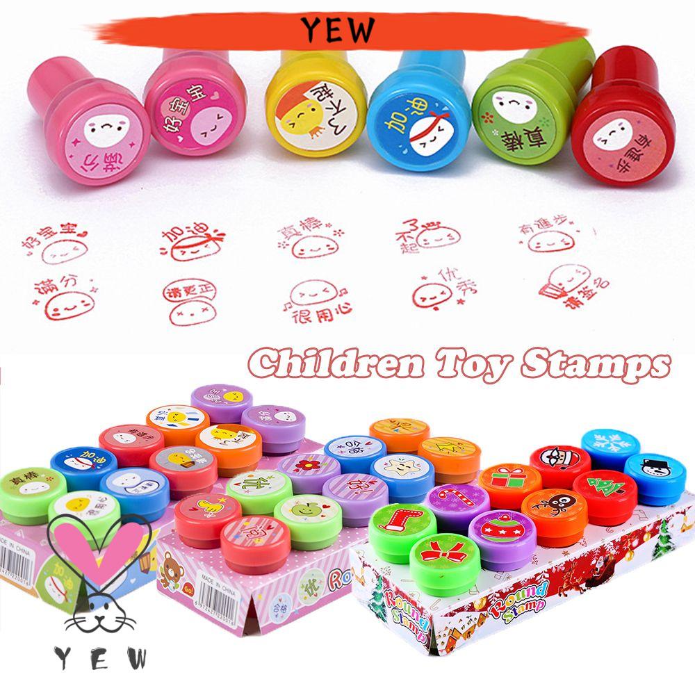 YEW 10pcs/Set Christmas Kids Seal DIY Scrapbooking Stamper Toy Stamper NEW Animals Dinosaur Children Cartoon