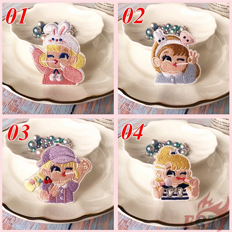 Set 1 / 4 Sticker Ủi Thêu Hình Kẹo Mút Dễ Thương
