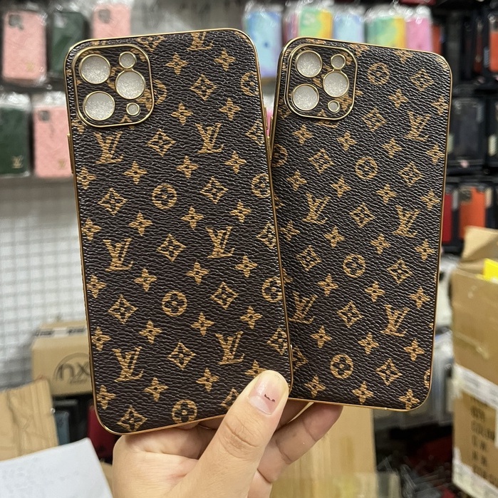 💕BẢO VỆ CAMERA 💕 Ốp điện thoại in logo L..V cạnh vuông cho IP 7 8 X XS 11 12 13 PLUS / PRO / MAX