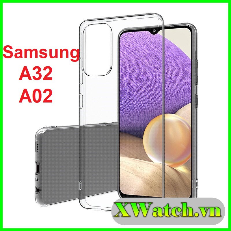 Ốp silicon Samsung A22  M02 A02 / A32 4G 5G trong suốt