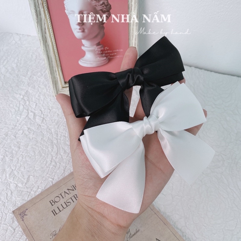 🎀 KẸP TÓC NƠ JISOO BLACKPINK SIÊU XINH HOT TREND- [ Nhà Nấm handmade ]