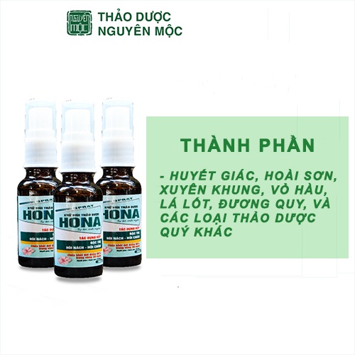 Xịt hôi nách hôi chân thảo dược HoNa hỗ trợ khử mùi cơ thể loại bỏ tác nhân gây mùi giảm mồ hôi