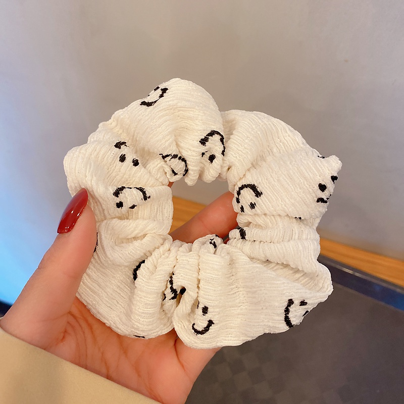 Dây buộc tóc họa tiết mặt cười dễ thương dành cho nữ