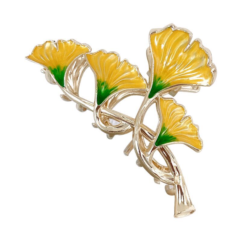 Kẹp Hợp Kim Cao Cấp Hình Lá Ginkgo 2022