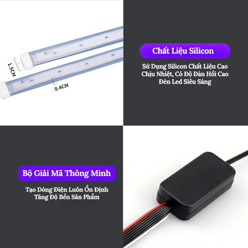 Đèn Led Dây Ô Tô Dán Cánh Cửa Trang Trí Xe Siêu Sáng – 1 Sợi Dài 1,2M