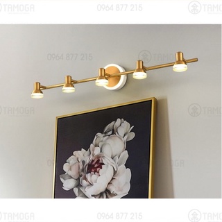 Đèn soi tranh, đèn chiếu tranh 5 quả mạ vàng ST 7412/5 chiều dài 1m