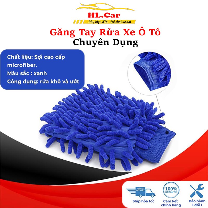 Găng Tay Rửa Xe Ô Tô Chuyên Dụng - Bao Tay Rửa Xe Siêu Mềm Thấm Hút Tốt