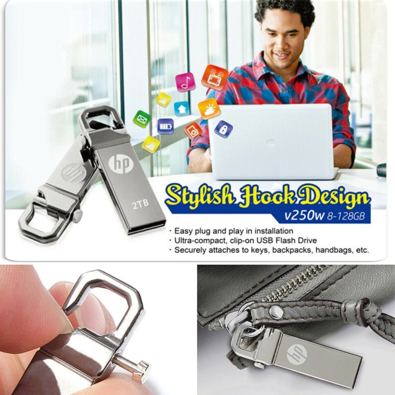 [Còn hàng] Ổ đĩa flash HP 2TB Bộ nhớ lớn USB Pendrive kim loại không thấm nước Đĩa U tốc độ cao với Typc C hoặc Micro V8 Tặng kèm đĩa flash quà tặng miễn phí