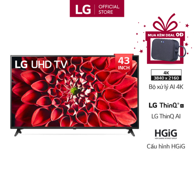 Miễn phí lắp đặt_Smart Tivi LG 43 Inch UHD 4K 43UN7190PTA Model 2020 - Có Magic Remote