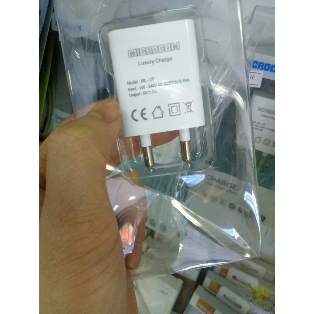 [Mã ELFLASH5 giảm 20K đơn 50K] [NHẬP MÃ GTAUG1971 HOÀN 30.000] Củ sạc cao cấp 2A Microcom ML-26 bảo hành 1 đổi 1