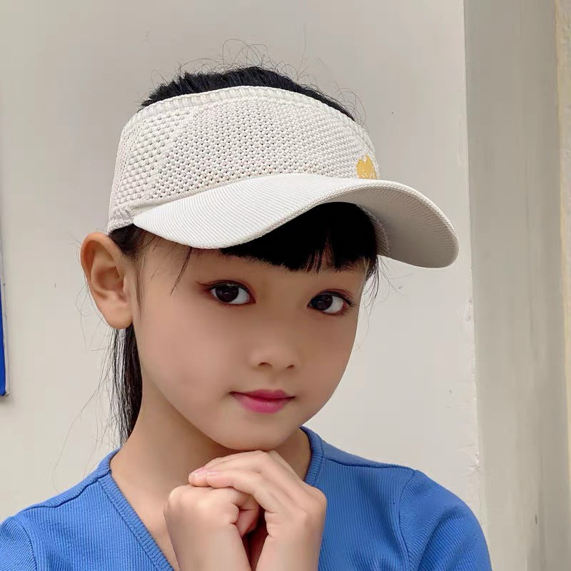 Mũ lưỡi trai kiểu hở nữa đầu họa tiết hình thú đáng yêu cho bé