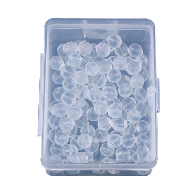 Set 100 Móc Khóa Nhựa Trong Suốt Hình Hamburger