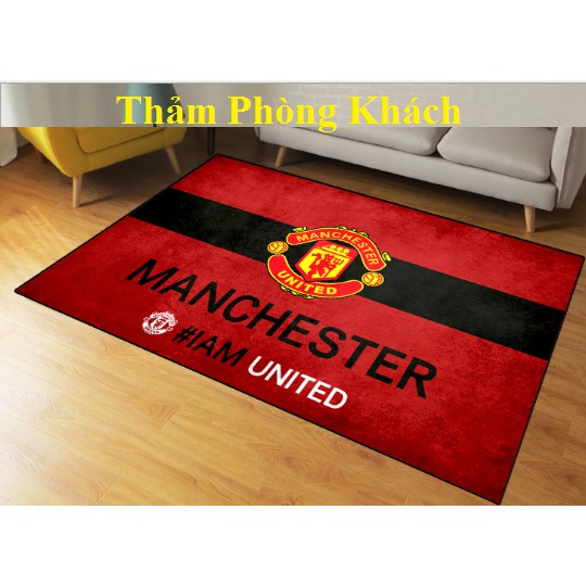 Thảm phòng khách cao cấp thảm lau chân Câu Lạc Bộ bóng đá MU - Thảm bóng đá CLB Manchester United