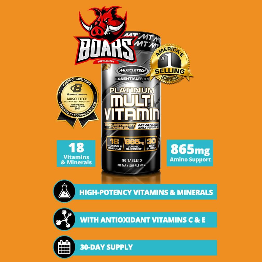 MUSCLETECH PLATINUM MULTI VITAMIN - VITAMIN TỔNG HỢP HÀM LƯỢNG CAO (90 VIÊN) | BigBuy360 - bigbuy360.vn