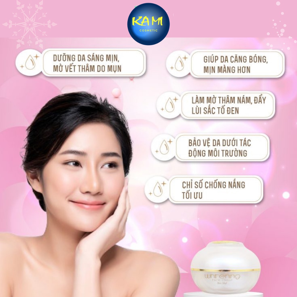 Kem dưỡng trắng da mặt face pháp chữ A 2022 chính hãng 50gr - KAMI - ngăn ngừa mụn, thâm nám tàn nhang, dưỡng ẩm