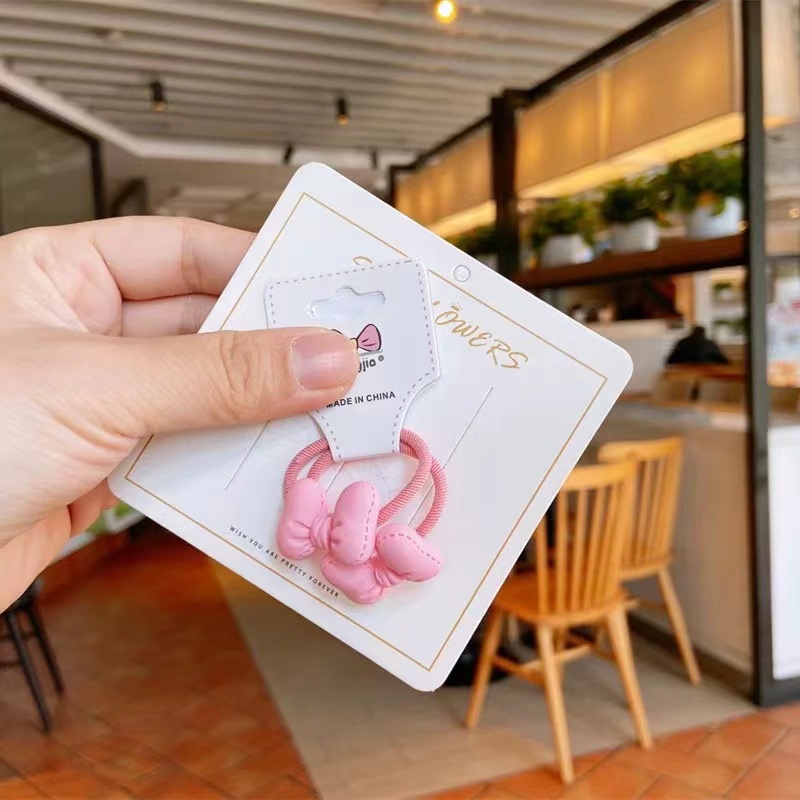 Dây Cột Tóc Cao Su Thắt Nơ Nhiều Màu Phong Cách Hàn Quốc Dễ Thương