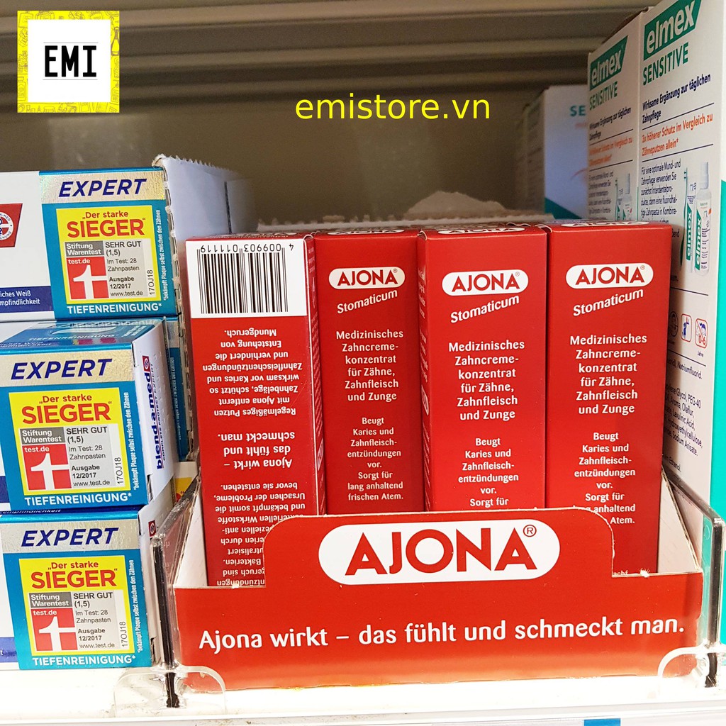 Kem đánh răng Ajona giảm hôi miệng, trắng răng, sạch cao răng 25ml