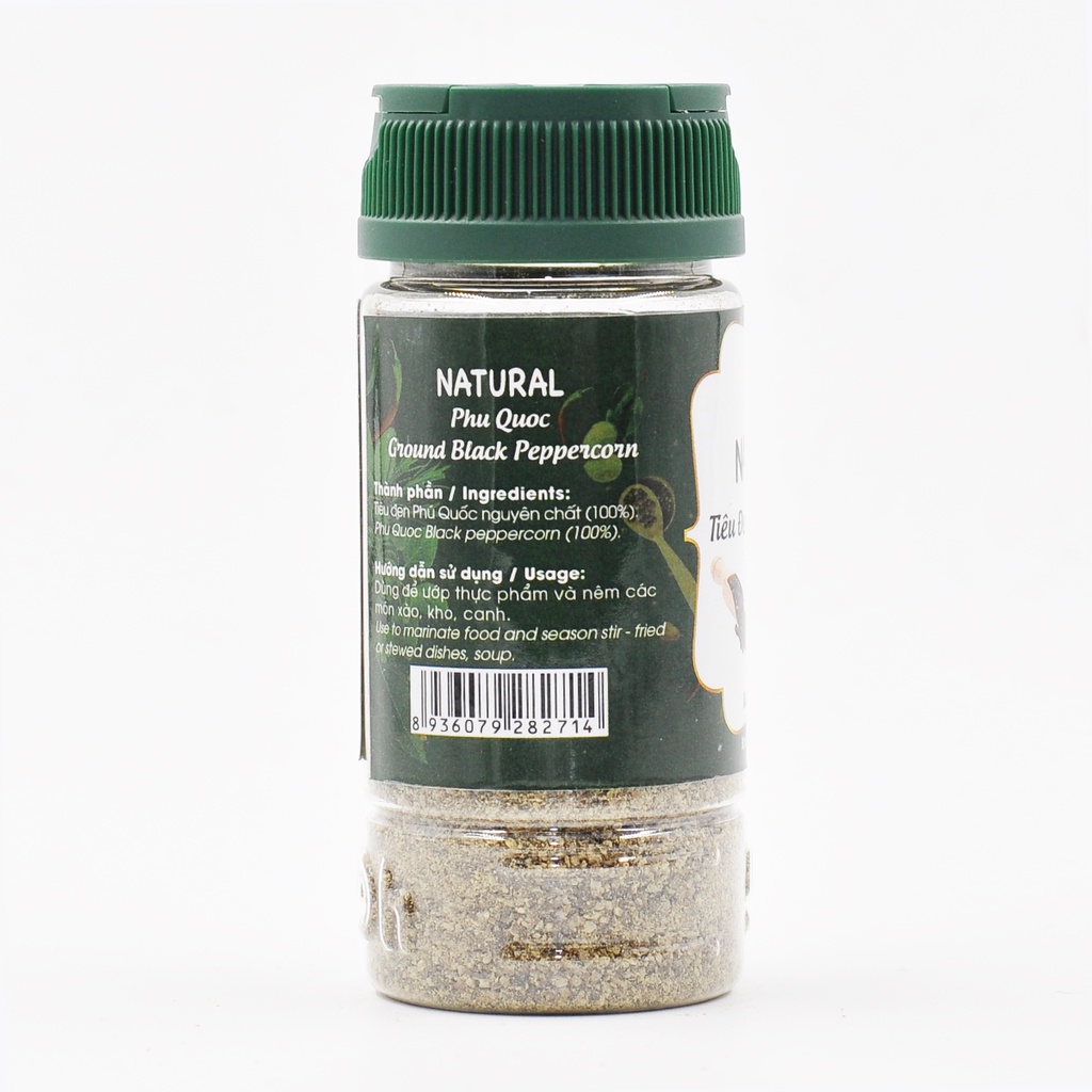 Natural tiêu đen xay phú quốc Dh Foods - gia vị ướp thực phẩm