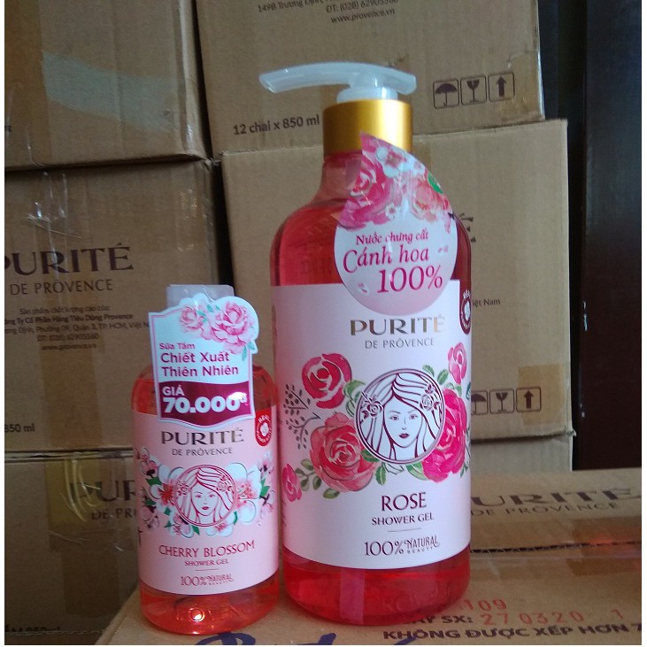 Sữa Tắm Purité De Provence Vòi 850ml + Tặng Kèm Sữa Tắm 250ml