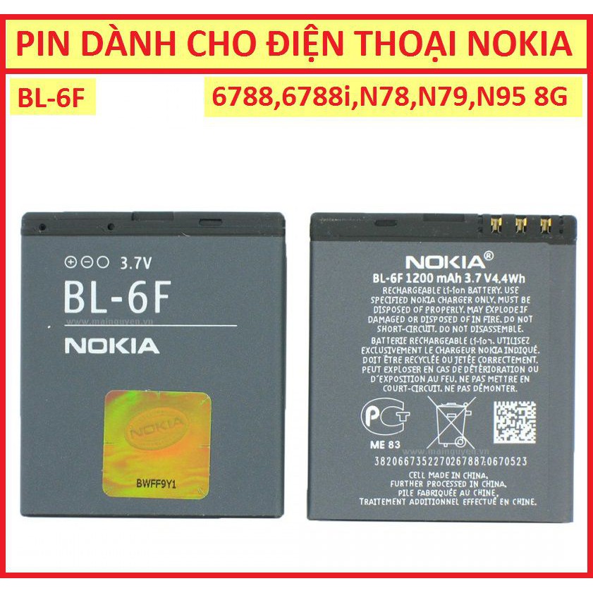 Pin Nokia BL6F Dùng Cho N96/N95/N78/N79