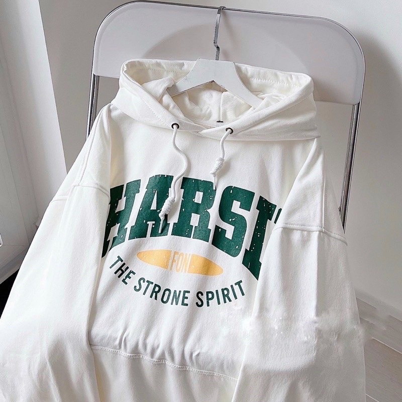 Áo Nỉ Mũ Hoodie HAR Chất Nỉ Ngoại  Dày Dặn Form Rộng Tay Phồng-Unisex Nam Nữ( Hàng Sẵn)