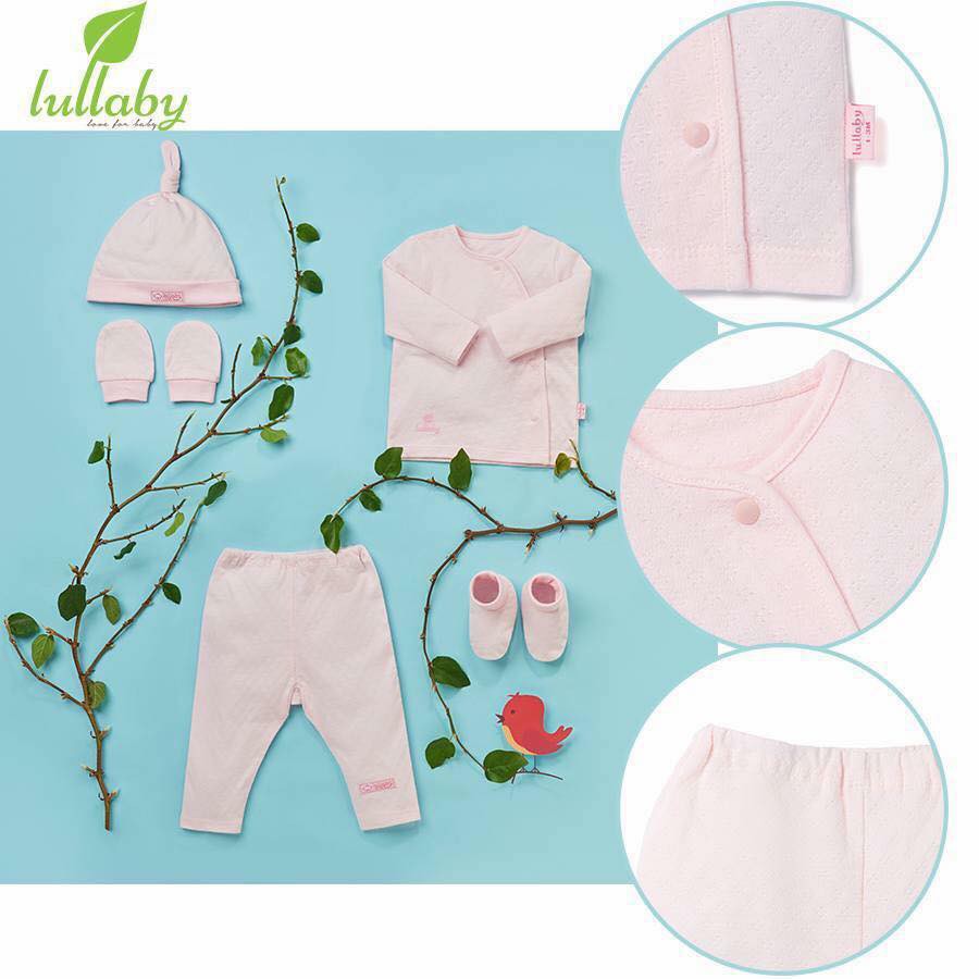 Bộ Sơ Sinh Cài Lệch Vai Lullaby Mẫu Mới 2019