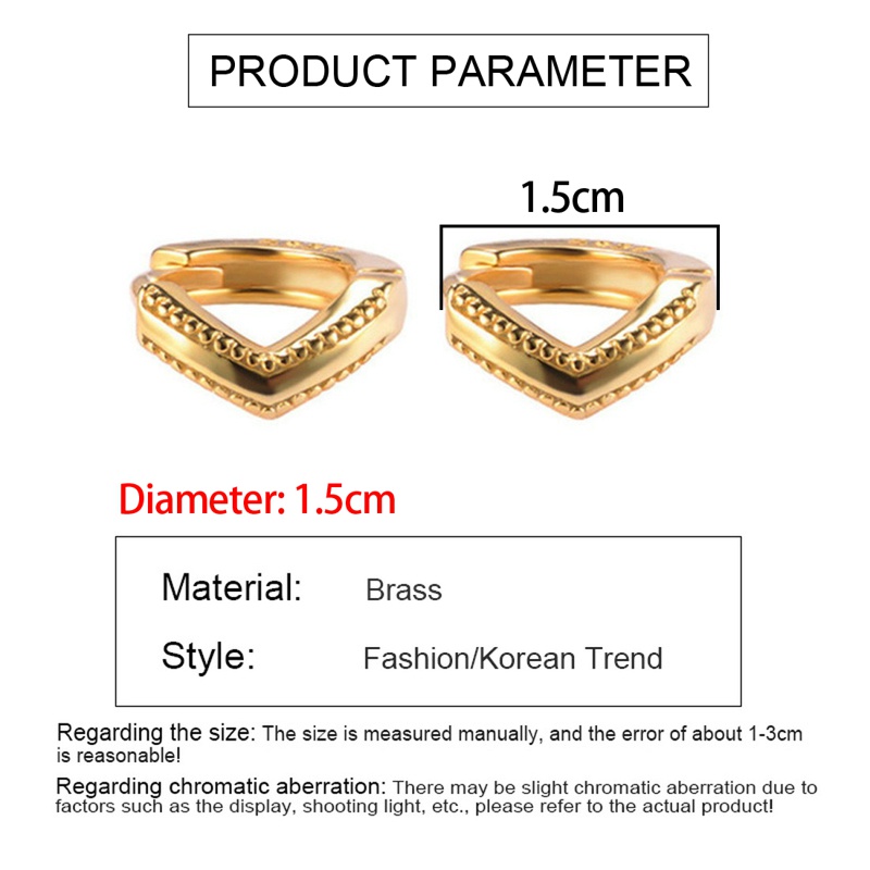 Khuyên Tai Tròn Mạ Vàng Đính Đá Zircon Thời Trang