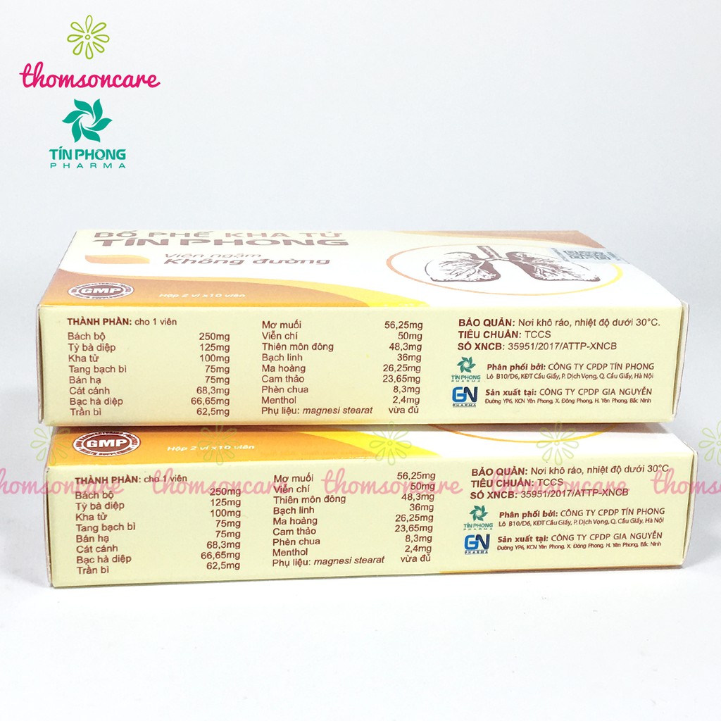 Bổ phế không đường Tín Phong, dạng ngậm và siro - hỗ trợ giảm ho từ thảo dược