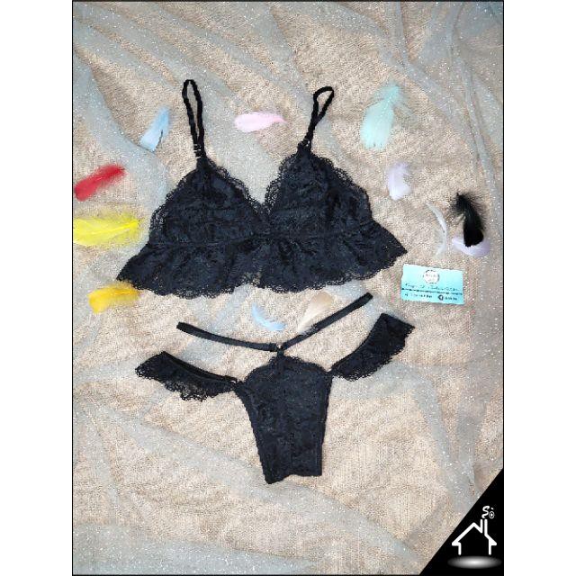 Bộ đồ lót sexy by Nhà Sò ren cánh tiên 3 màu quần cánh tiên ( đen, đỏ, trắng) NS007 | BigBuy360 - bigbuy360.vn