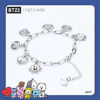 Vòng Tay Bạc Hoạt Hình Bt21 Bts Bangtan Boys