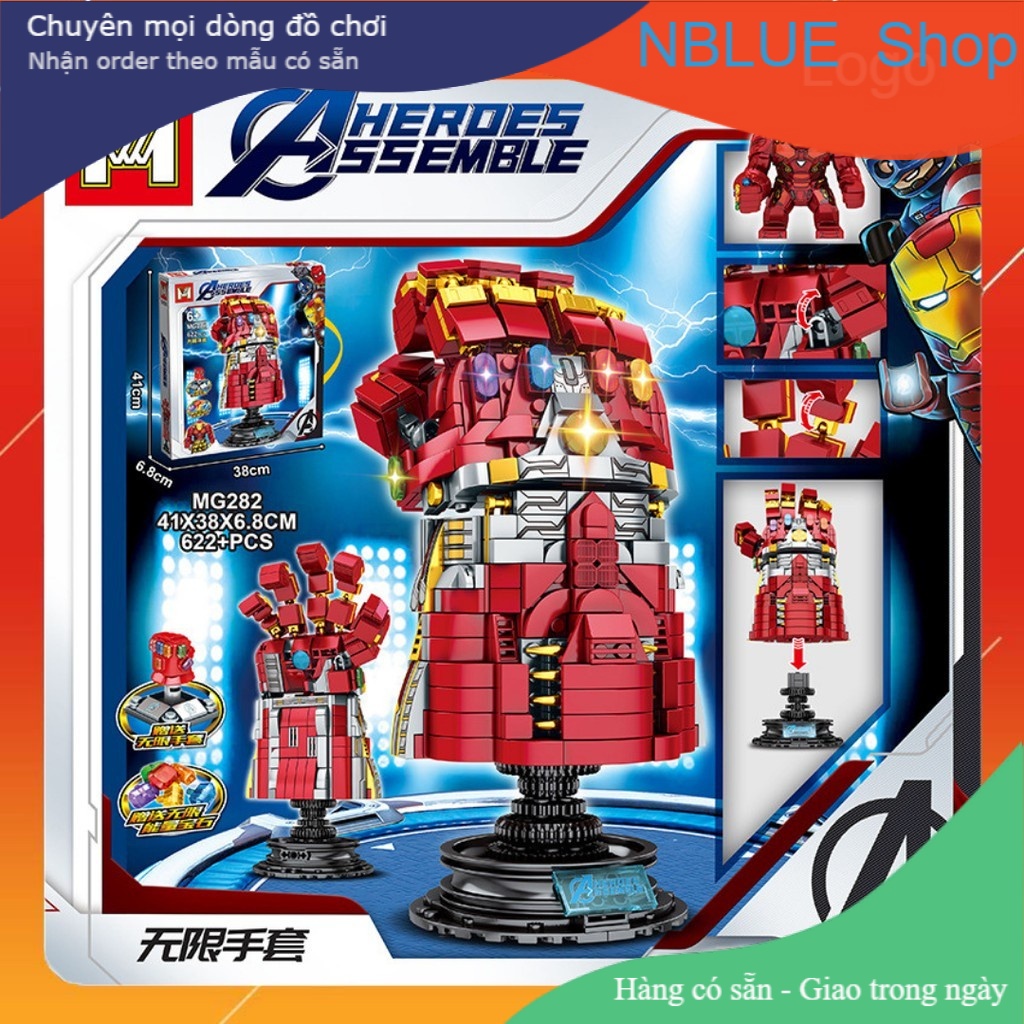 Đồ Chơi Lắp Ghép Găng Tay Vô Cực Hulk Buster Iron Man Của Minger282 với 622+ PSC NBlue Shop Toys