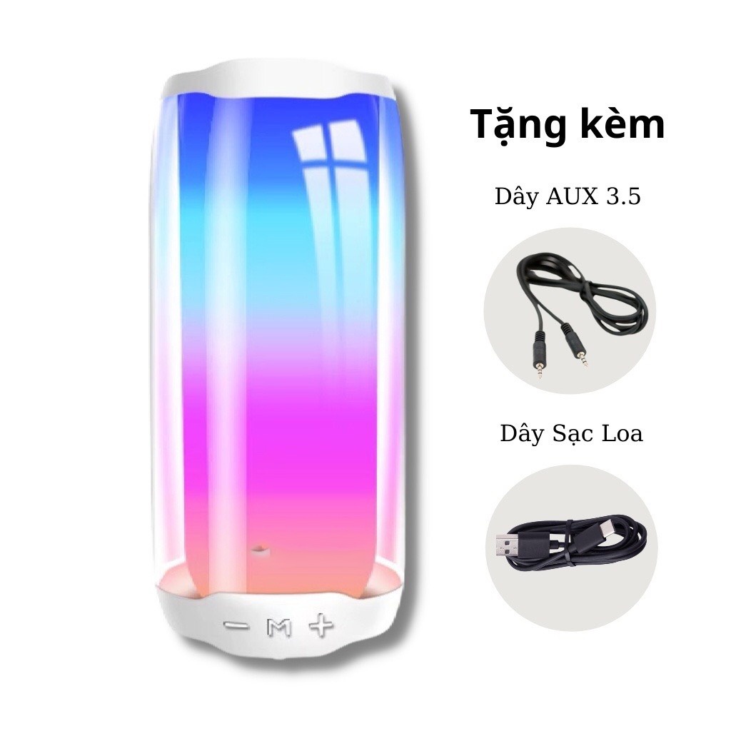 Loa Bluetooth Pluse 4 Có Đèn Led Theo Âm Nhạc Công Suất 20w 360 Độ Âm Thanh Chuẩn Bass Căng Đét Pin Cực Khoẻ