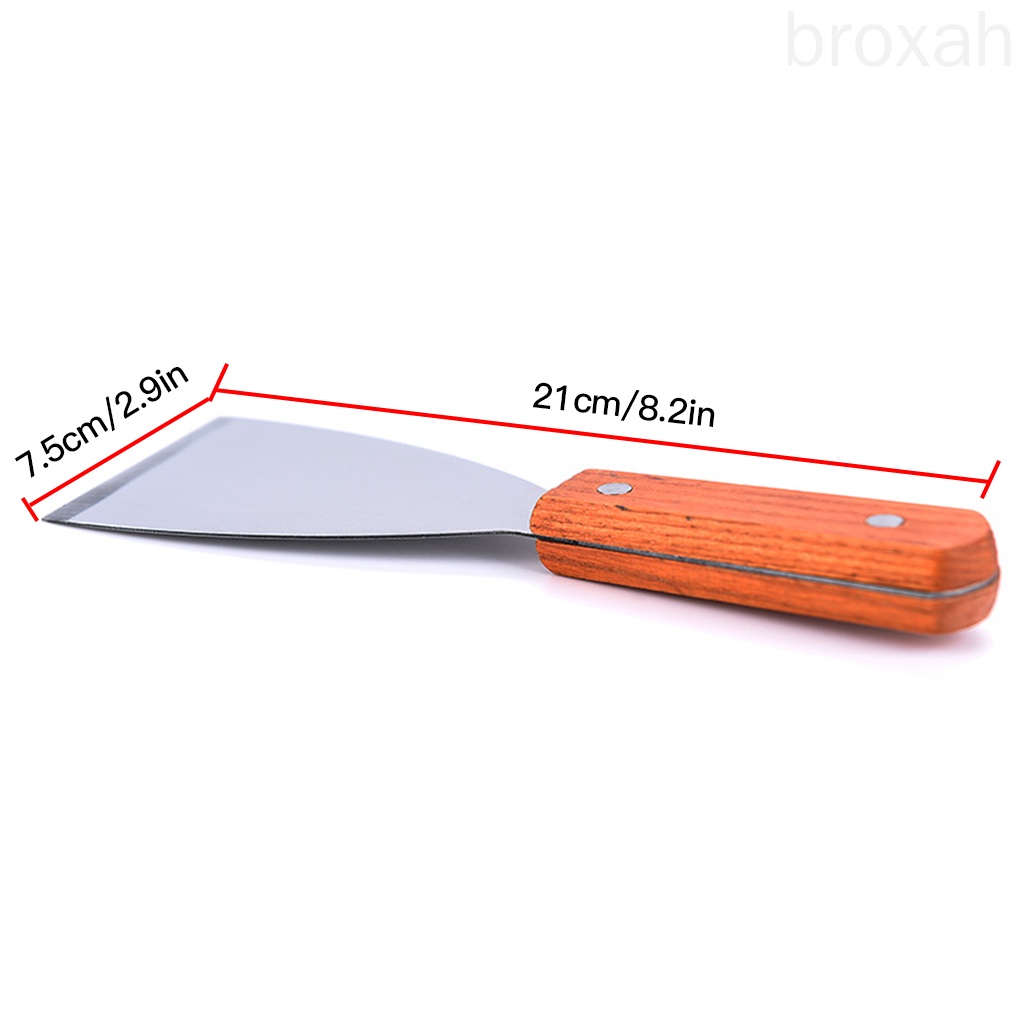 Xẻng Nấu Ăn Bằng Thép Không Gỉ Với Tay Cầm Gỗ Tiện Dụng Cho Nhà Bếp / Nhà Hàng