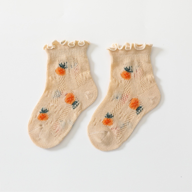 Vớ Thoáng Khí Thoải Mái In Họa Tiết Trái Cây Cho Bé Gái 0-3 Tuổi