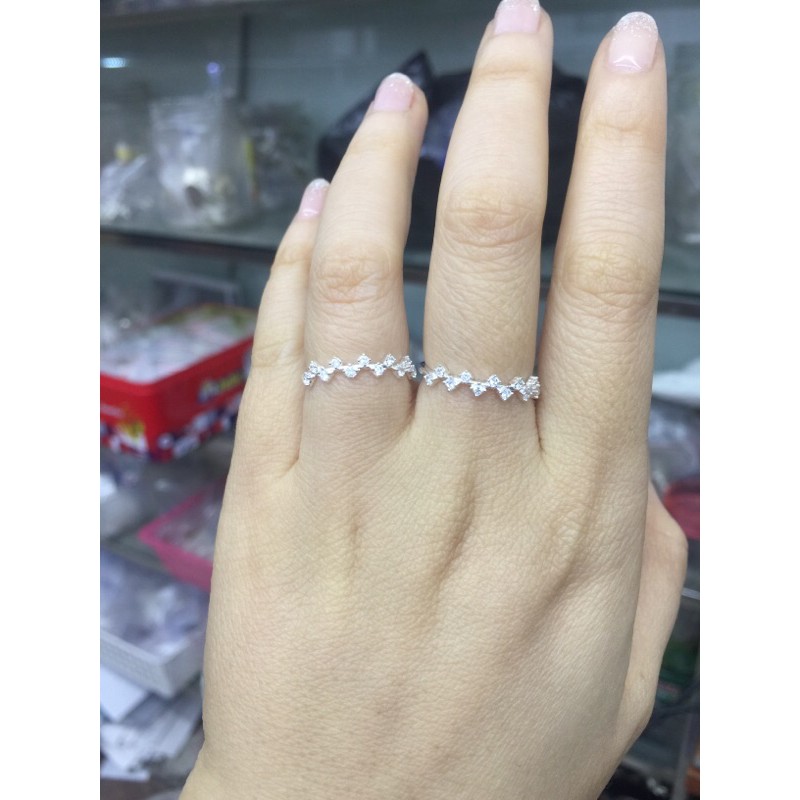 Nhẫn zic zac tam đa đai bi siêu yêu bạc ta NGỌC MẬU