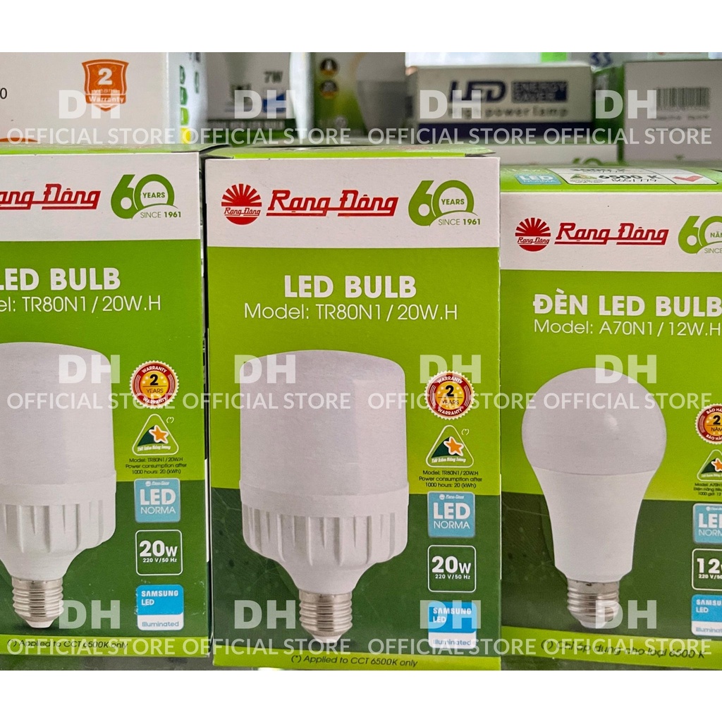 Bóng LED BULB Rạng Đông siêu sáng chipled Samsung từ 3W đến 20W