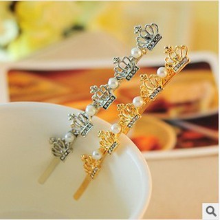 Trâm cài tóc đính vương miện ngọc trai