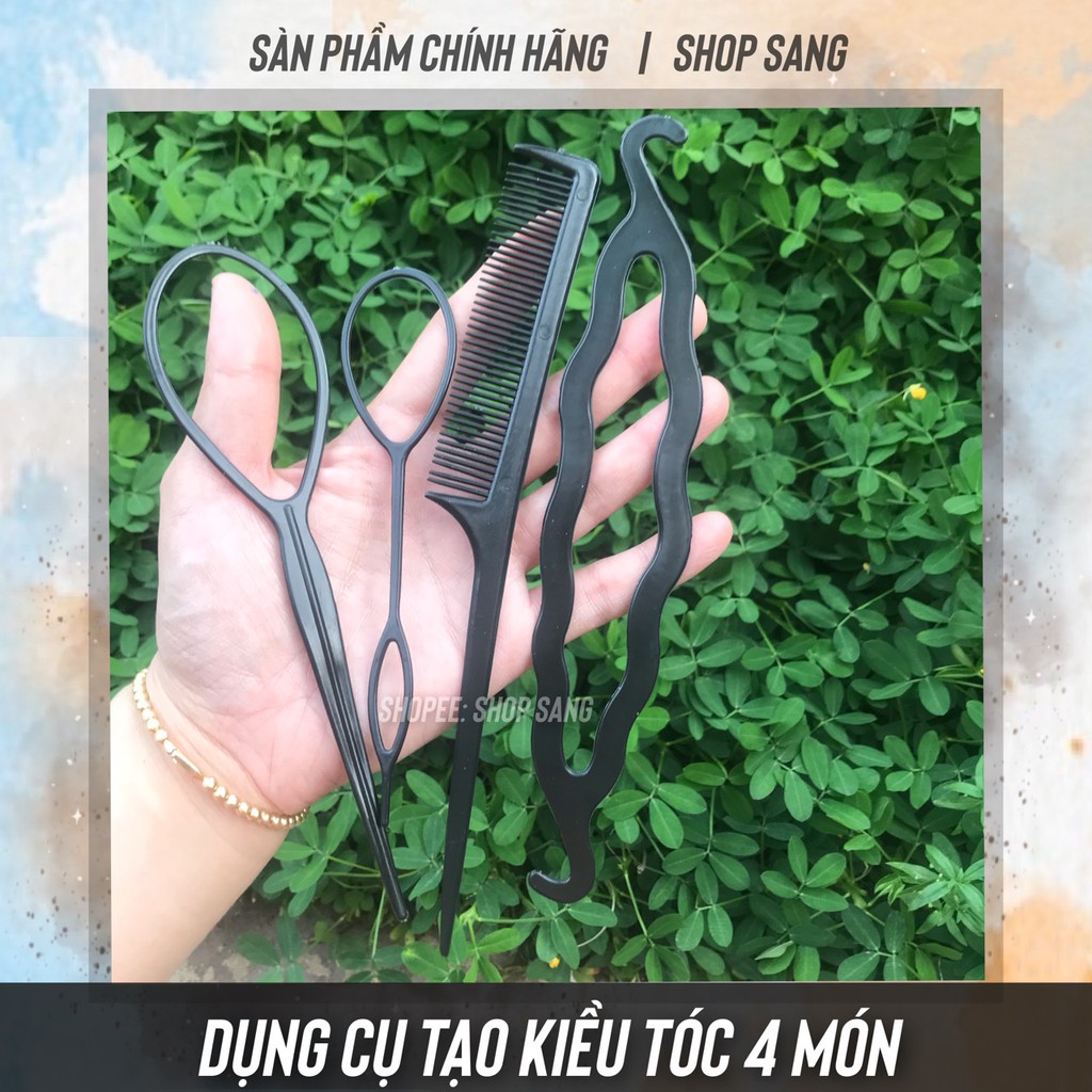 Bộ dụng cụ 4 món tạo kiểu tóc đa năng
