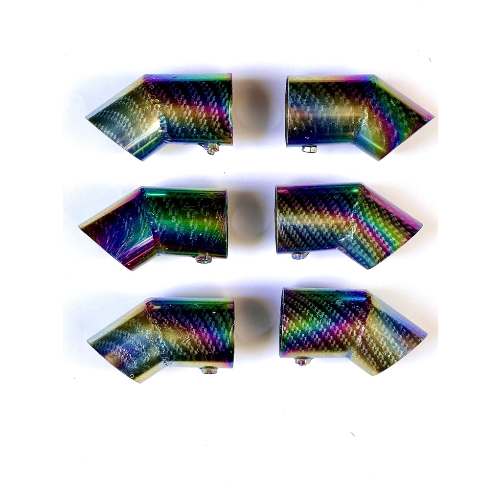 Tiêu pô Carbon chụp đít pô Winner X (Inox 304) chống phụt khói vào người đi sau