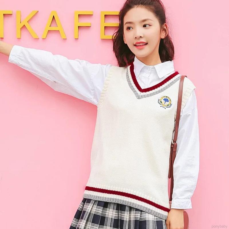 Áo Len Nữ Không Tay Cổ Chữ V Phong Cách Hàn Quốc | BigBuy360 - bigbuy360.vn