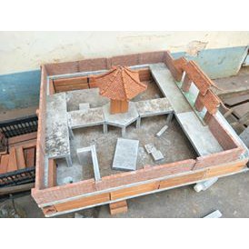 Gạch mini làm nhà xây DIY, nhà mini, trang trí tiểu cảnh terrrarium