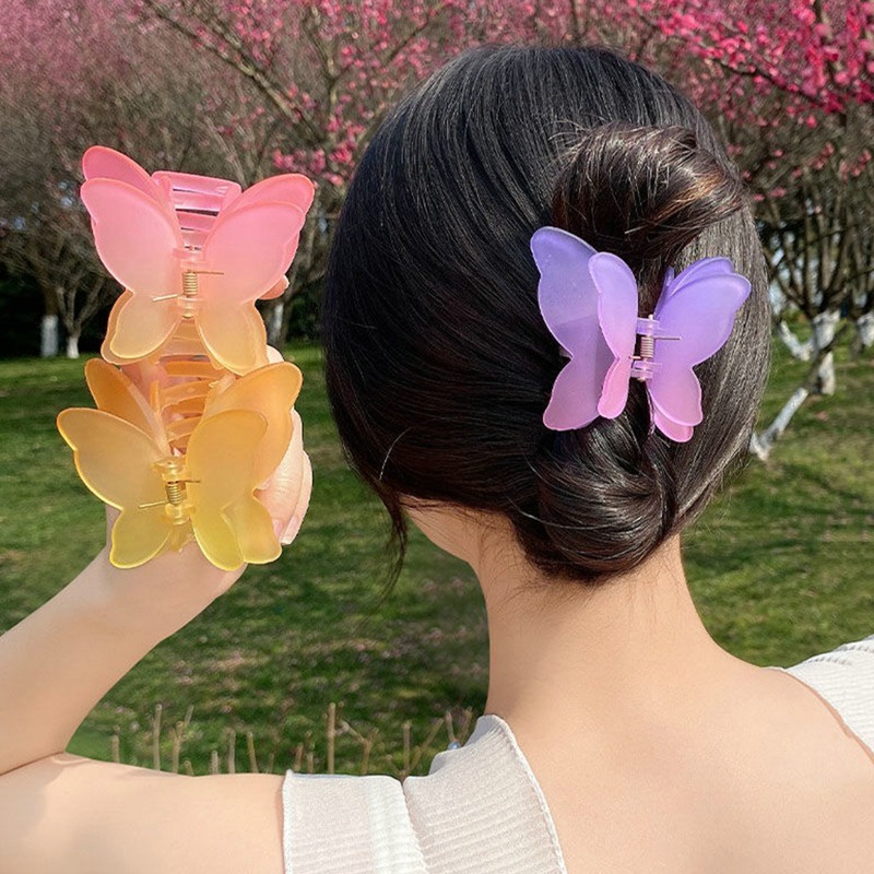 Kẹp Tóc Hình Hoa Hồng / Bướm Phong Cách Hàn Quốc Thanh Lịch Cho Nữ